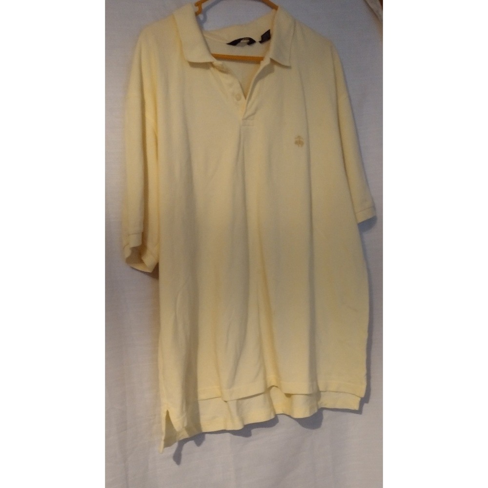 Brooks Brothers Sport Polo Shirt Men's XL Pale Yellow 100% Cotton USA